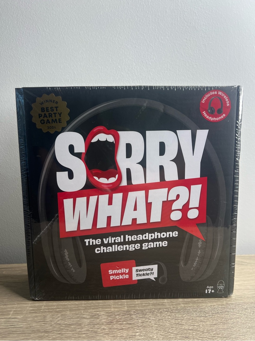 Sorry What?! Viral Headphone Challenge Party Game w/ Wireless Headphones 17+ NEW